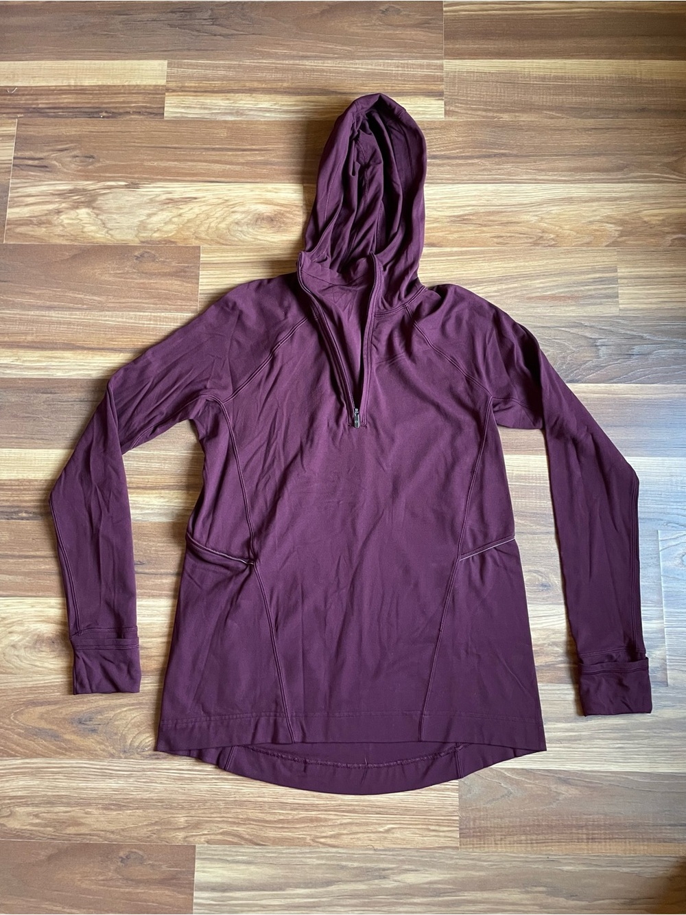 Lululemon Warm Stabilizer 1/2 Zip Hoodie Garnet Women's 6 - Picture 6 of 11